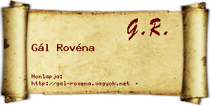 Gál Rovéna névjegykártya